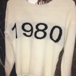 1980 white sweater